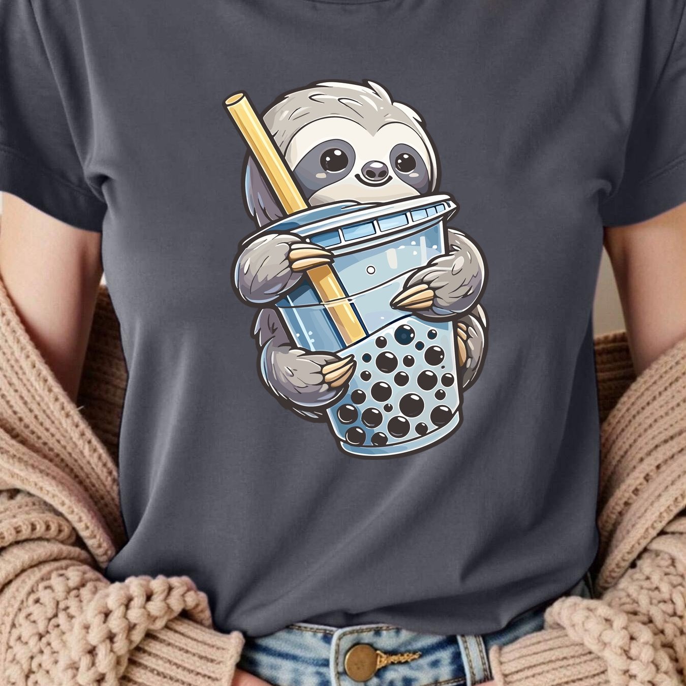 Boba Tea Sloth T-Shirt