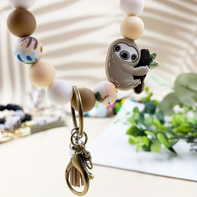 Cartoon Sloth Bracelet Keychain