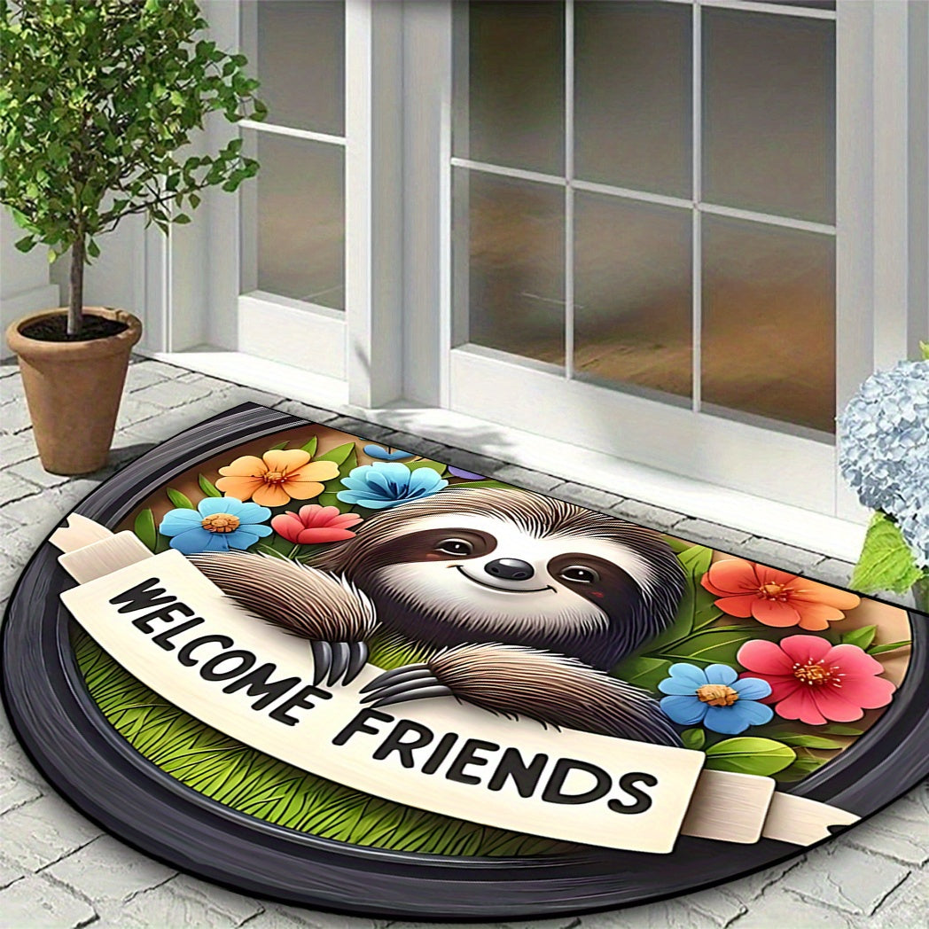 Sloth Welcome Friends Doormat