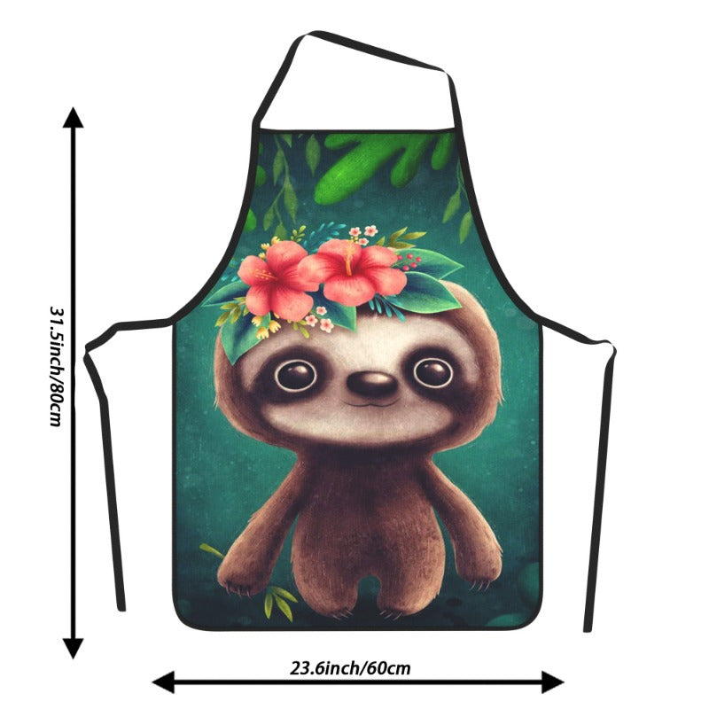 Cute Cartoon Sloth Apron