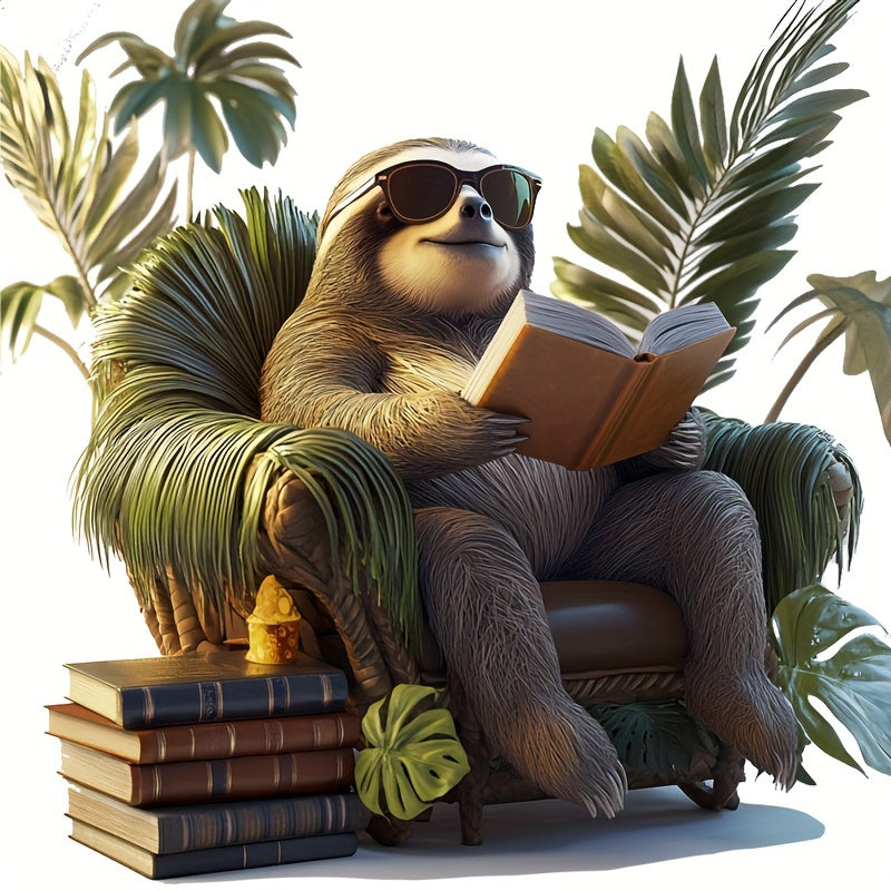 4 piece Reading Sloth Versatile Sticker