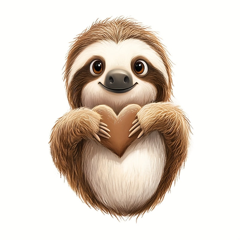 4 Love Heart Sloth Stickers