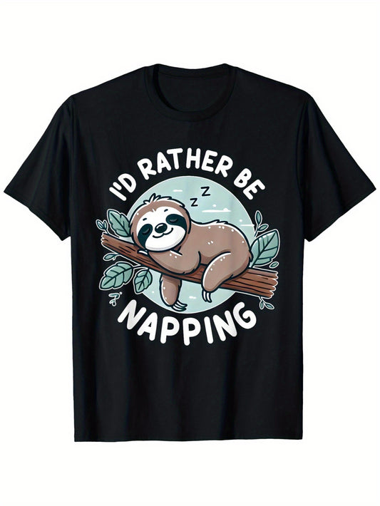 I'd Rather Be Napping Sloth T-Shirt