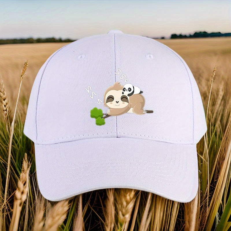 Adjustable Sloth Sleeping Baseball Cap