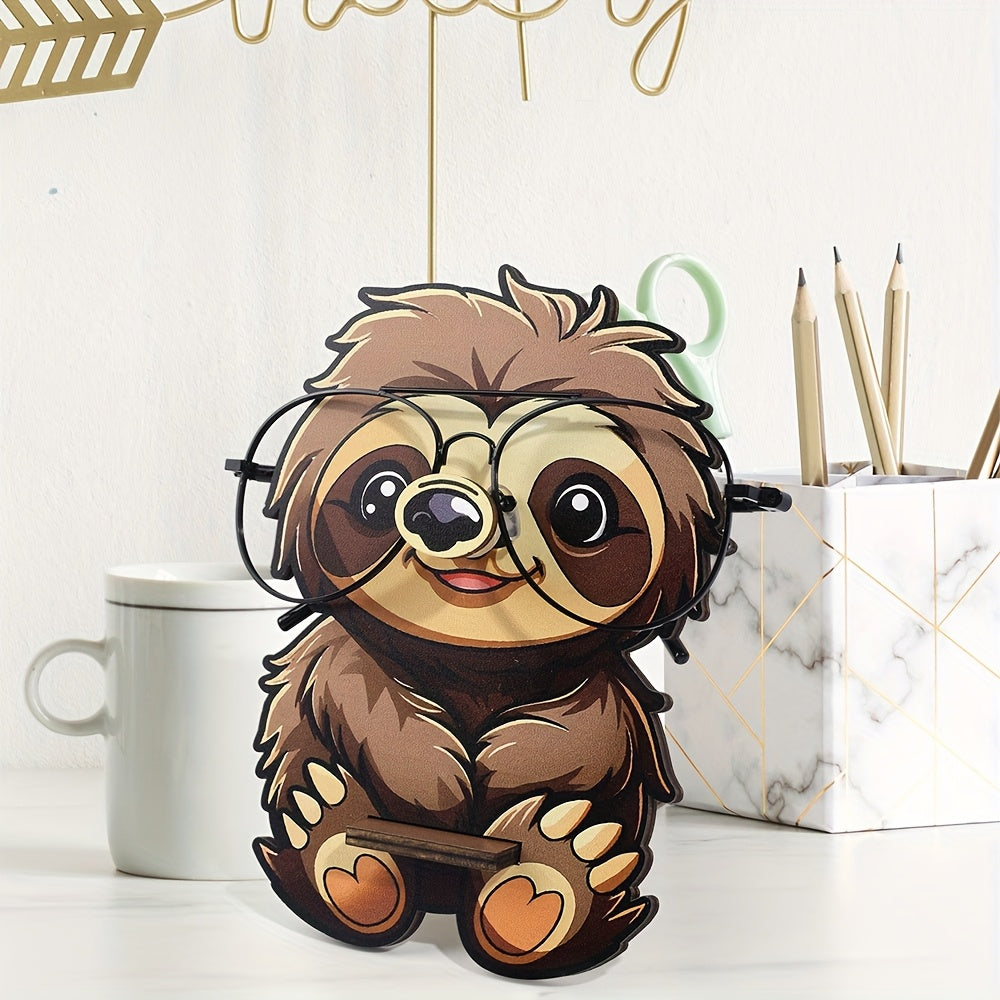 Sloth Shaped Wooden Eyeglass Holder