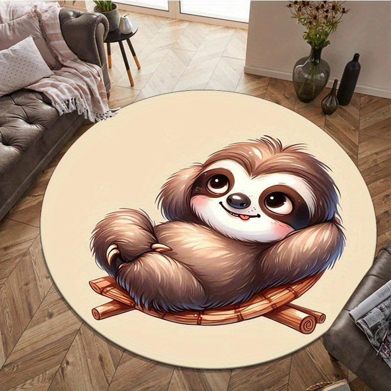 Cute Sloth Round Rug