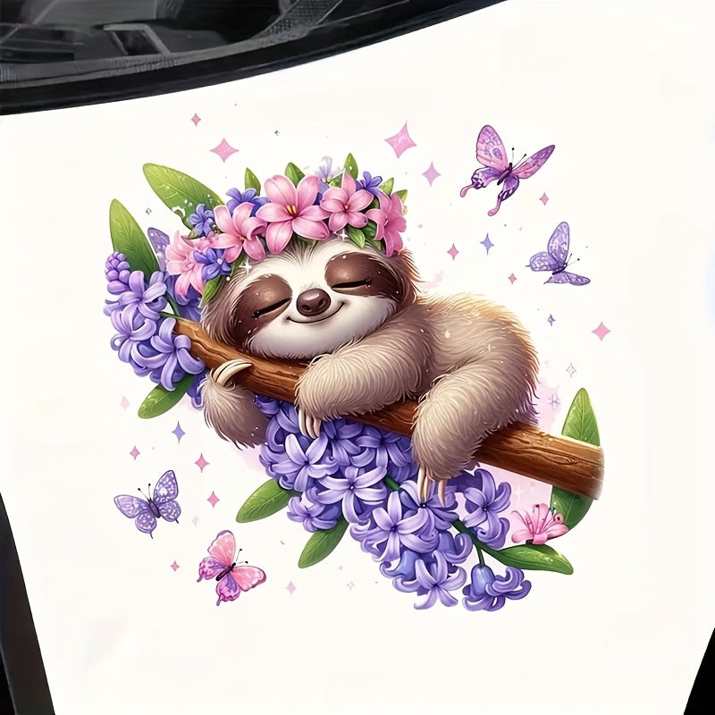 Whimsical Sloth Vinyl Sticker