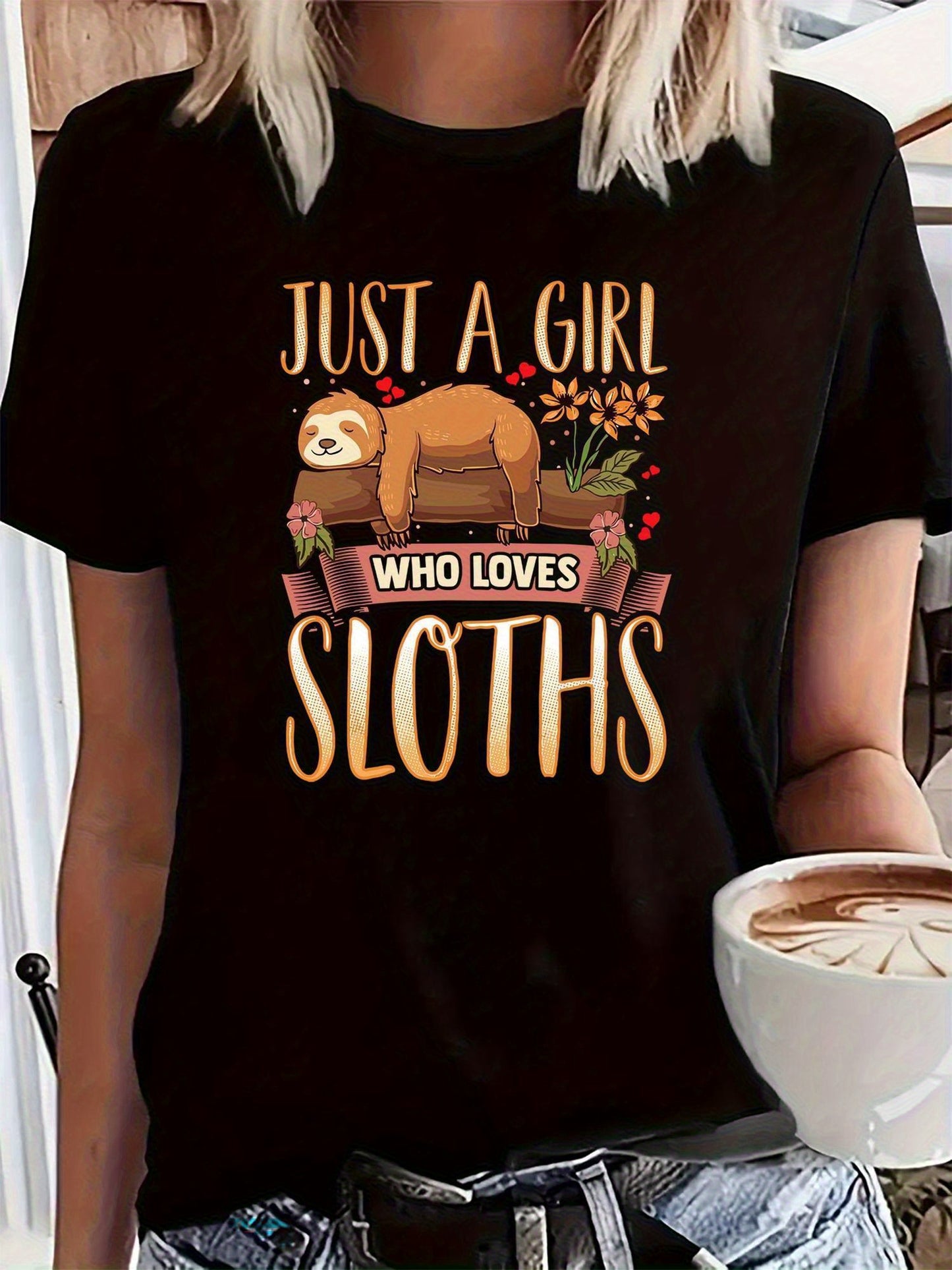 Just A Girl Who Loves Sloths T-Shirt