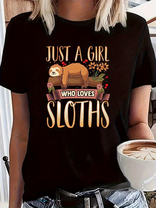 Just A Girl Who Loves Sloths T-Shirt