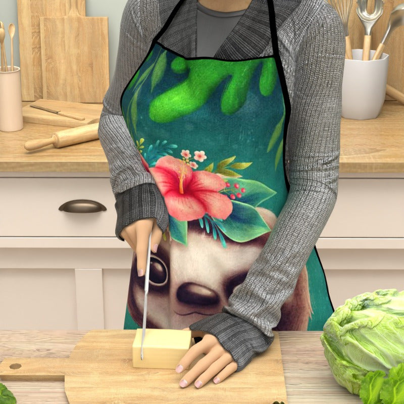 Cute Cartoon Sloth Apron