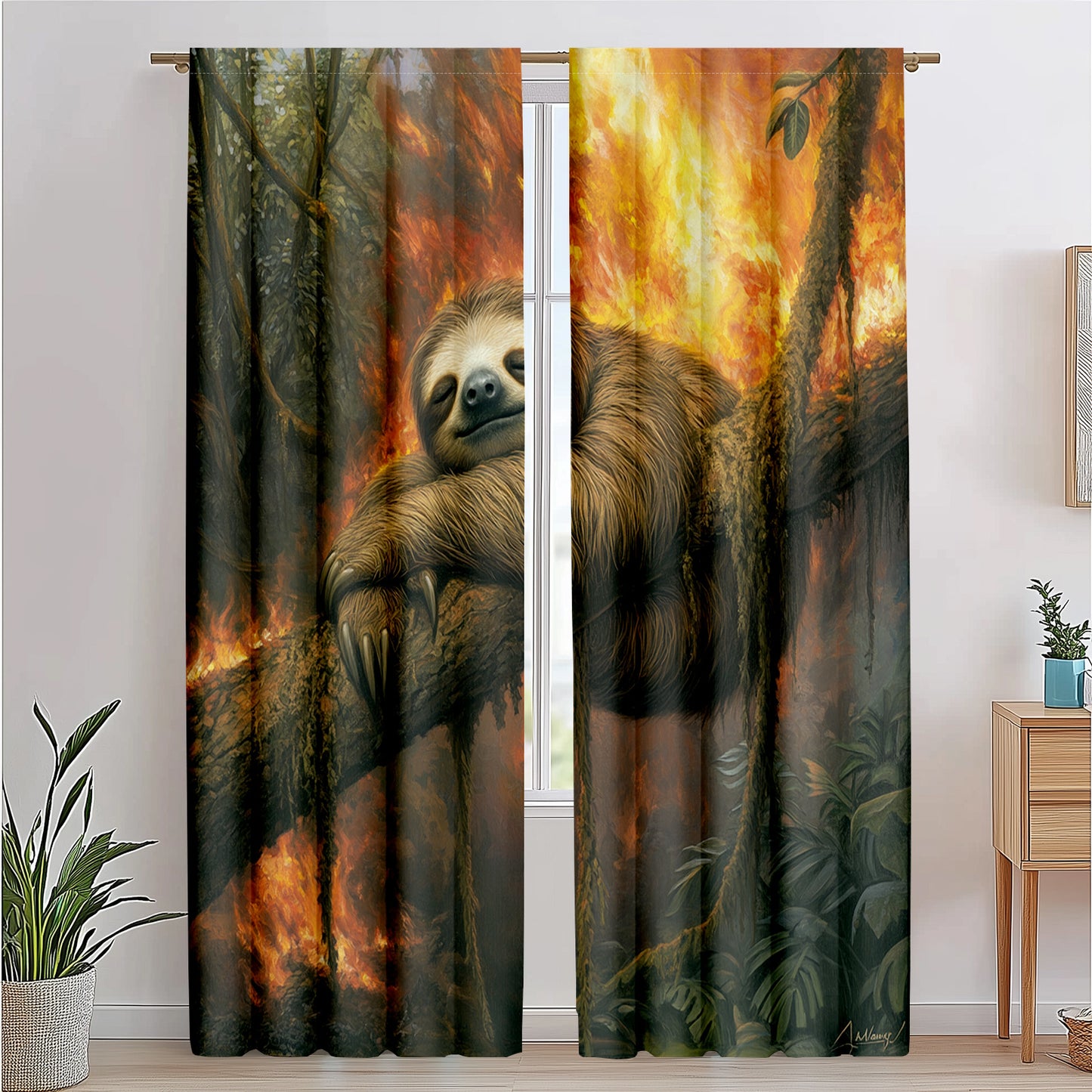 Jungle Sloth Curtains