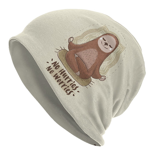 No Hurries No Worries Sloth Beanie