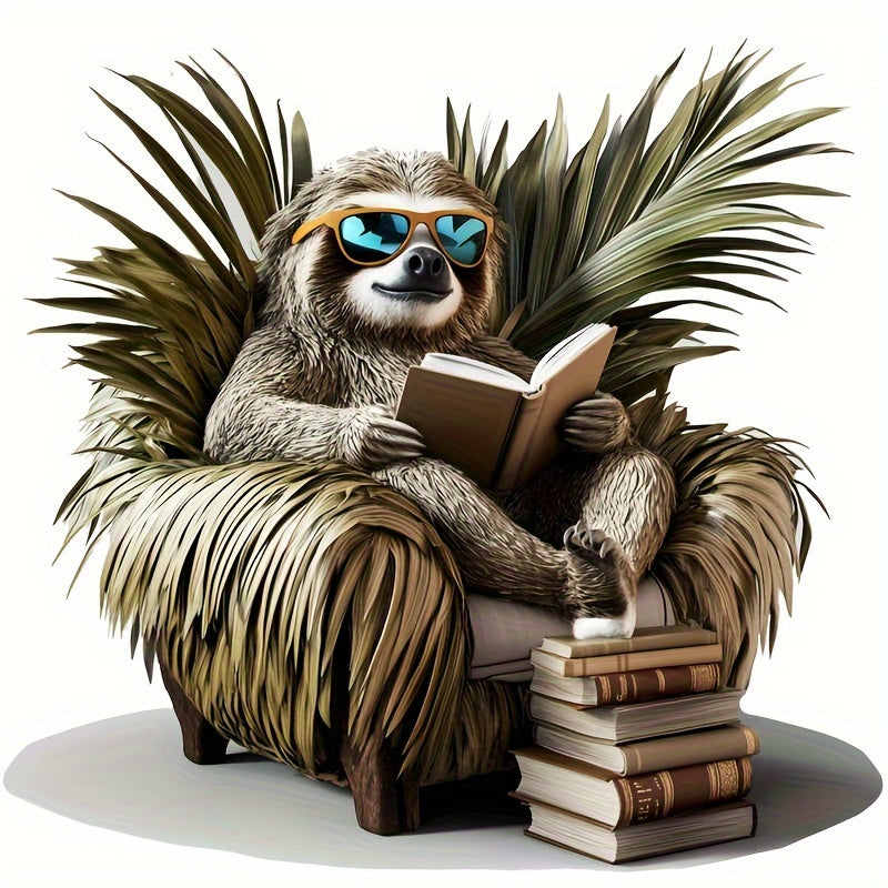 4 piece Reading Sloth Versatile Sticker