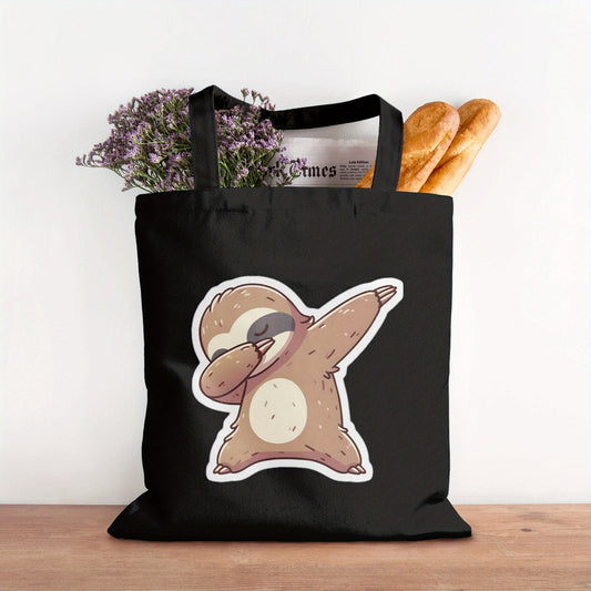 Sloth Dabbing Canvas Tote Bag