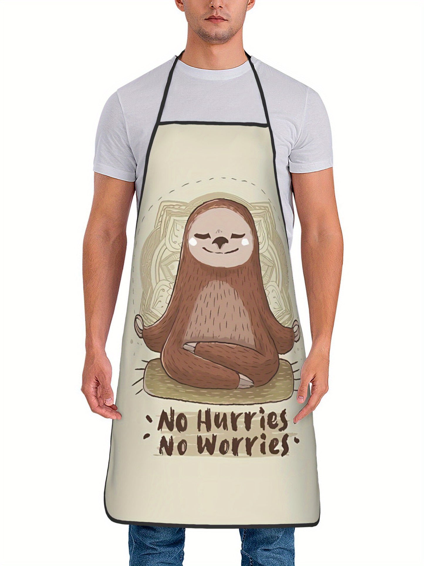 No Hurries, No Worries Sloth Apron