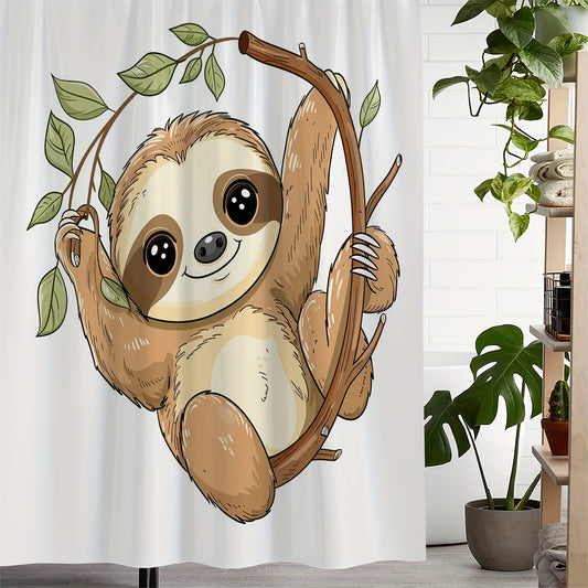 Sloth On a Branch Branch Shower Curtain