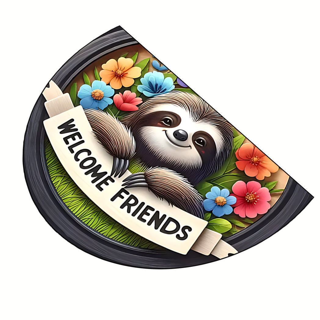 Sloth Welcome Friends Doormat