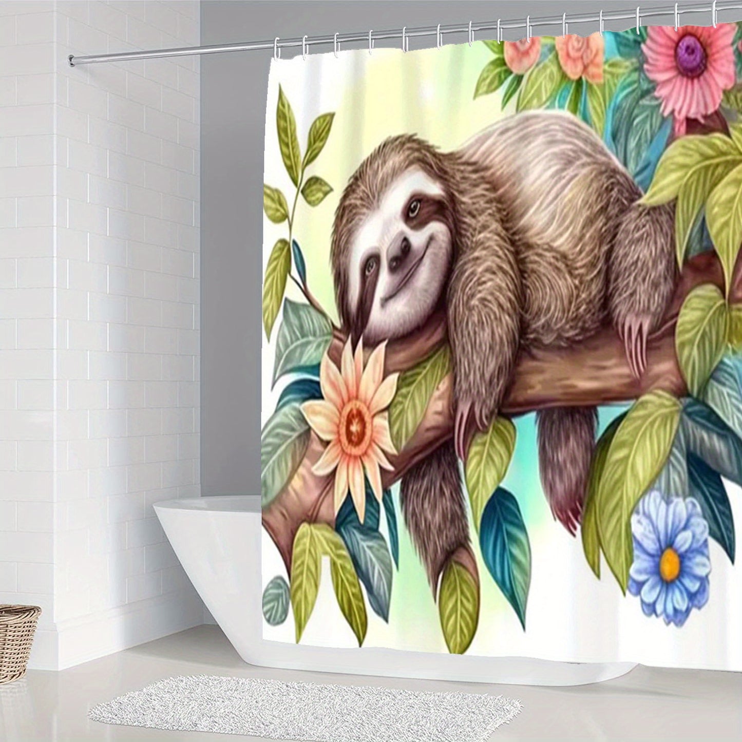 Sloth Shower Curtain and Bathroom Set