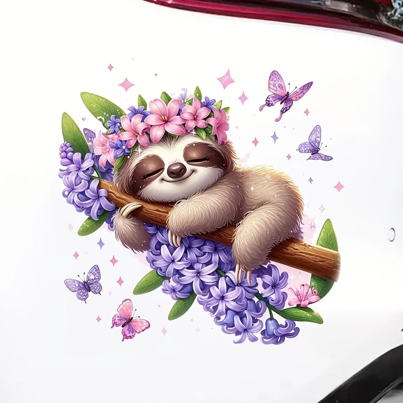 Whimsical Sloth Vinyl Sticker