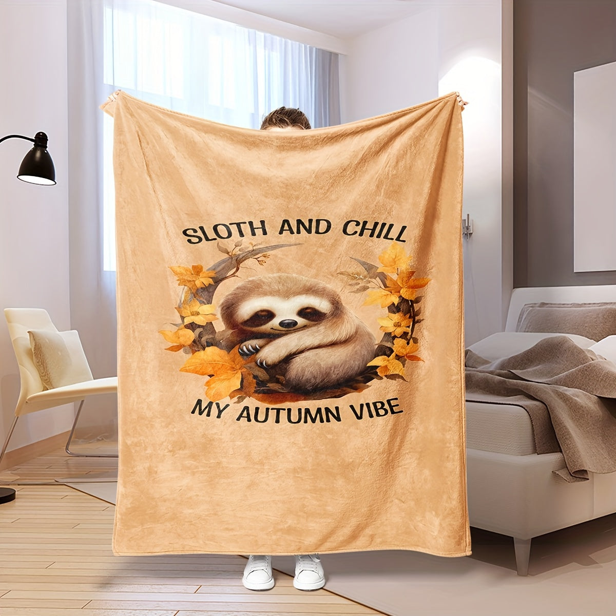 Autumn Vibe Sloth Blanket