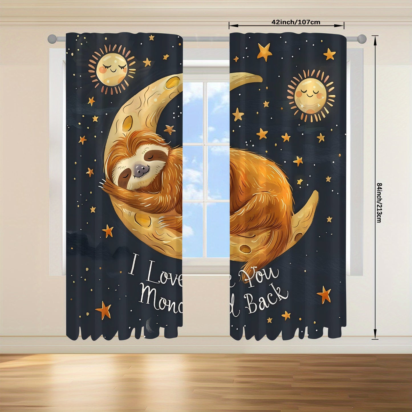 Moon & Sloth Curtains