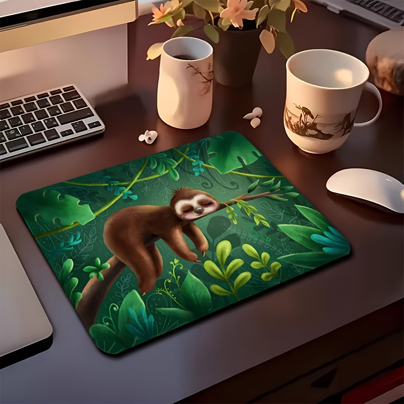 Sloth Sleeping on Branch Mouse Pad