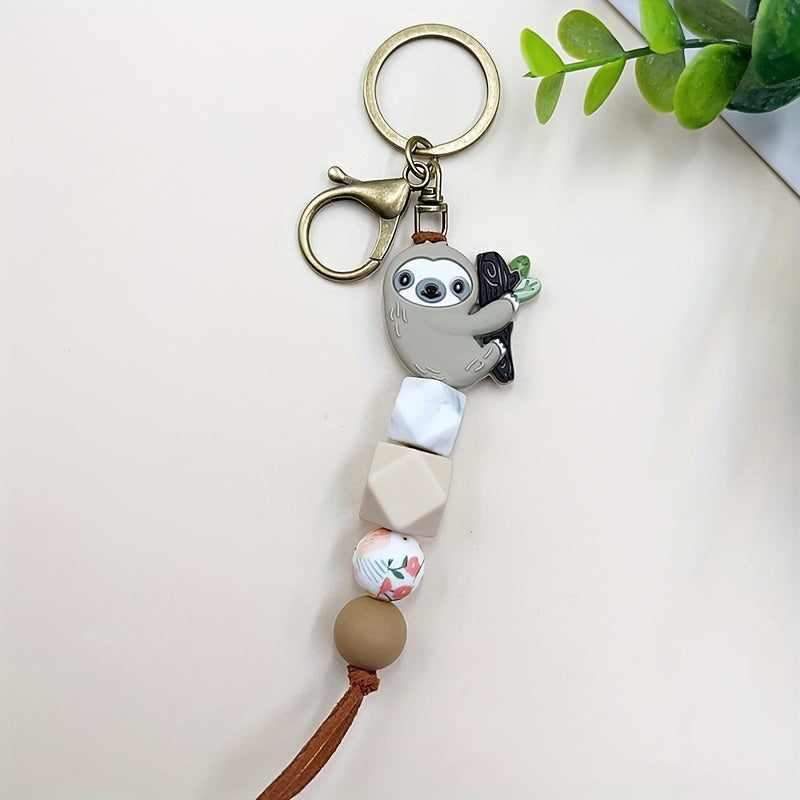 Cartoon Sloth Bracelet Keychain