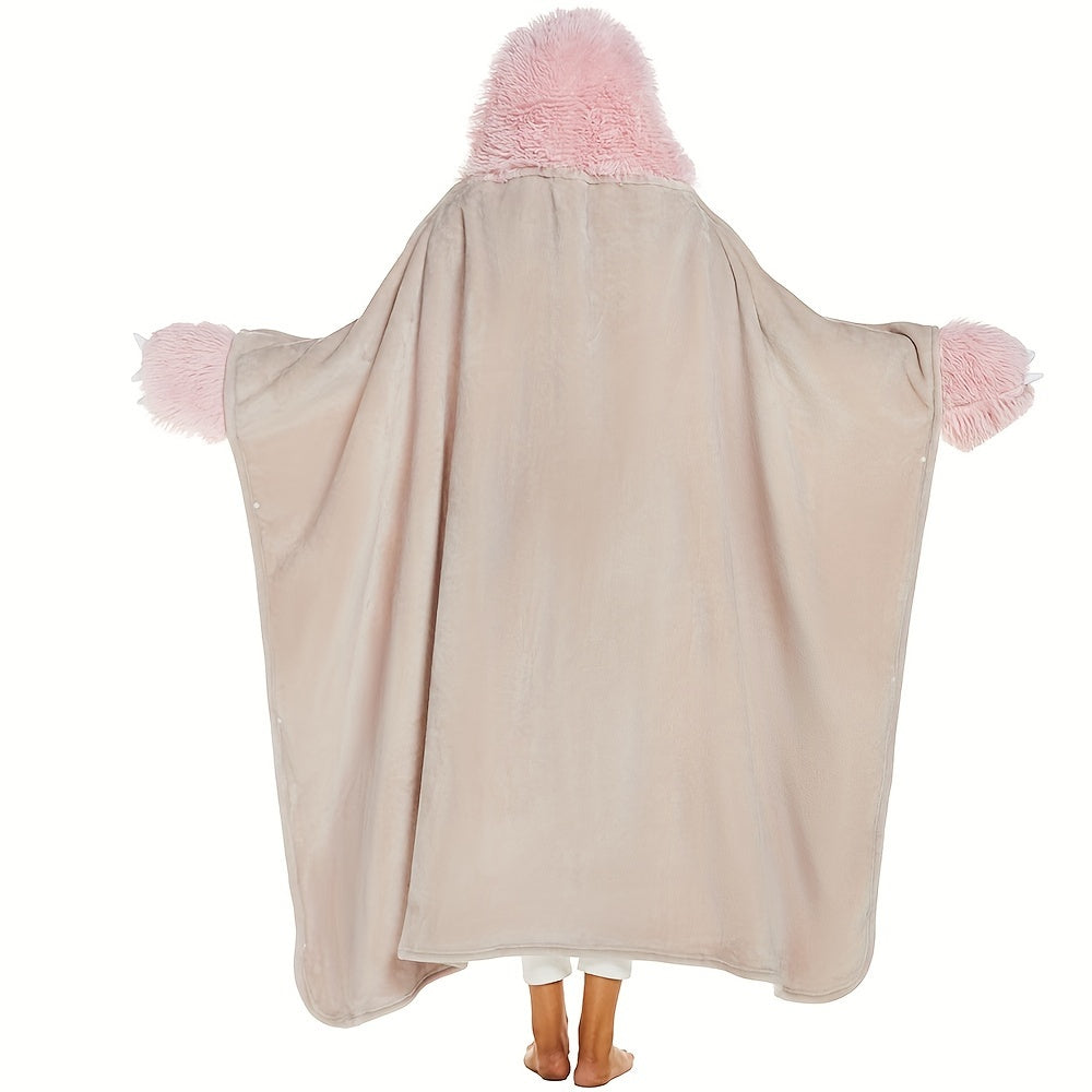 Ultra Soft Sloth Wearable Hooded Blanket for Adults