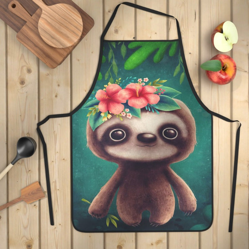 Cute Cartoon Sloth Apron