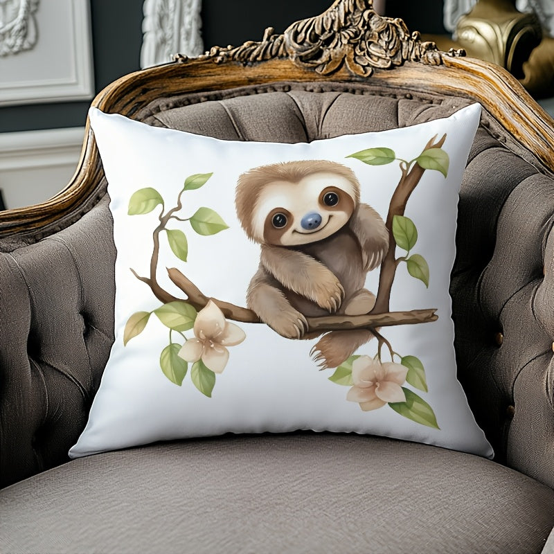 Baby Sloth On A Branch Cushion Cover