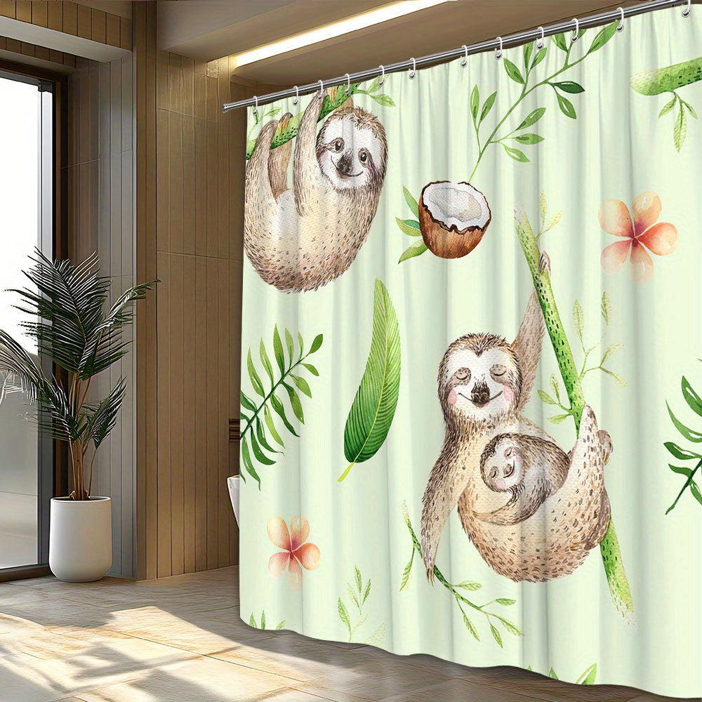 Tropical Sloth Shower Curtain