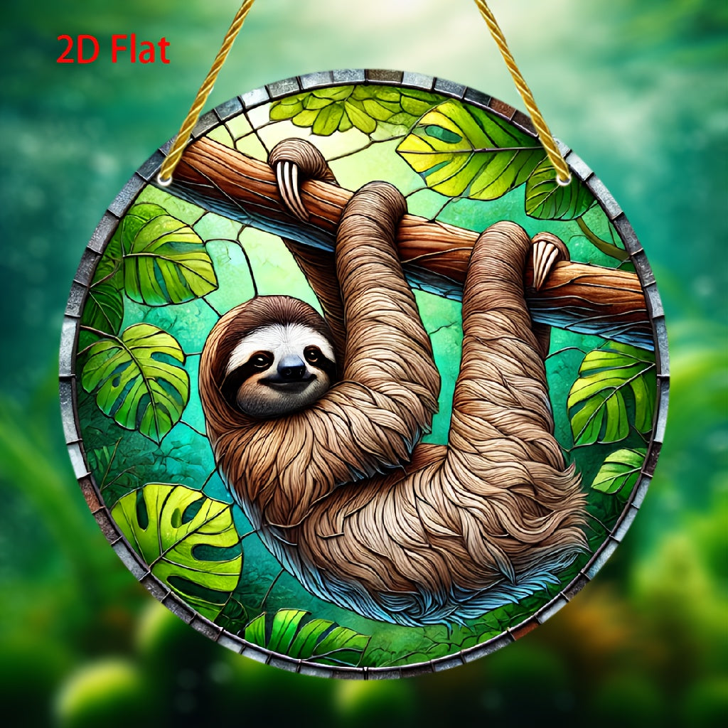 2D Flat Acrylic Sloth Sun Catcher