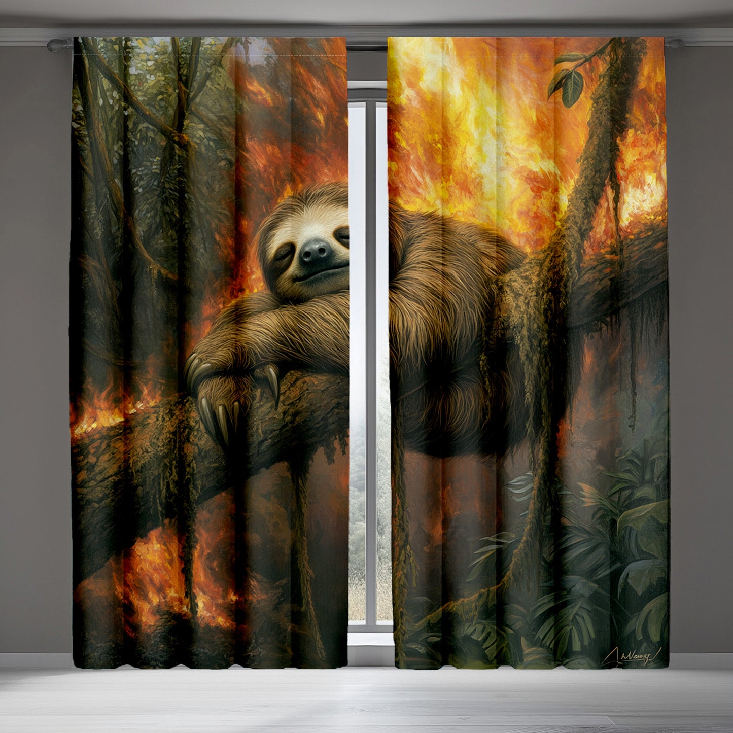 Jungle Sloth Curtains