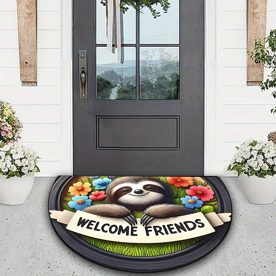 Sloth Welcome Friends Doormat