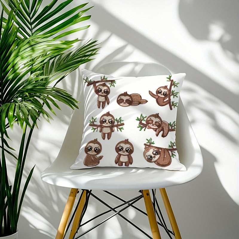 Multi-Sloth Square Cushion Cover