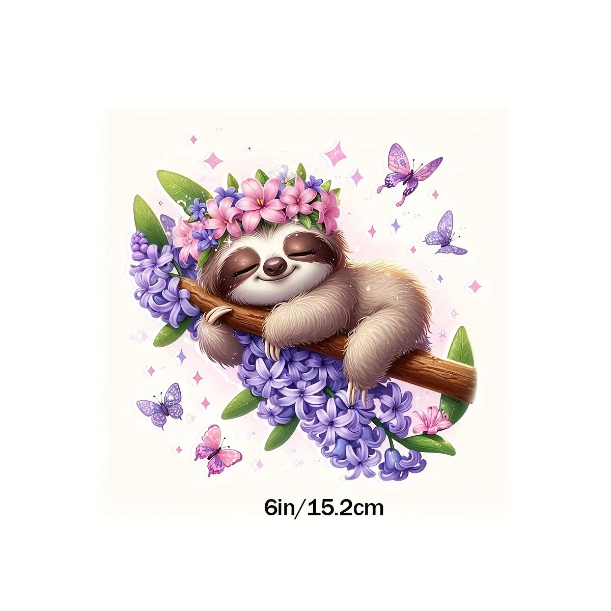 Whimsical Sloth Vinyl Sticker