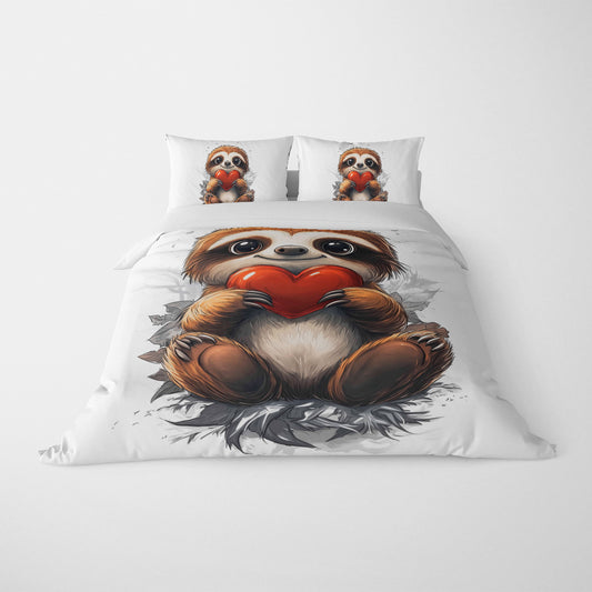 Sloth Heart Bedding Set