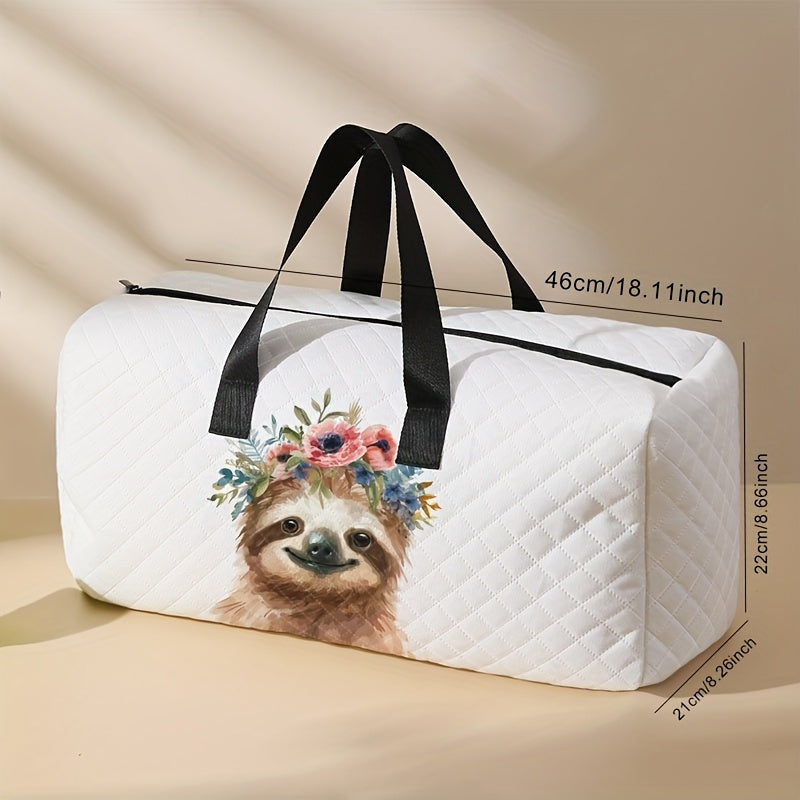 Sloth Quilted Luggage Bag