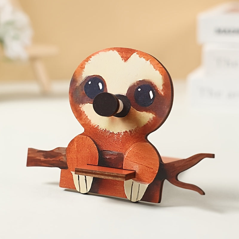 Wooden Carved Sloth Glasses Holder