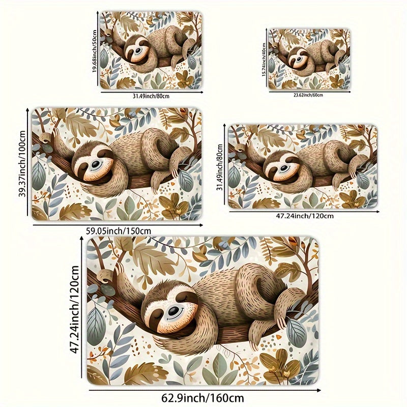 Autumnal Sleeping Sloth Carpet