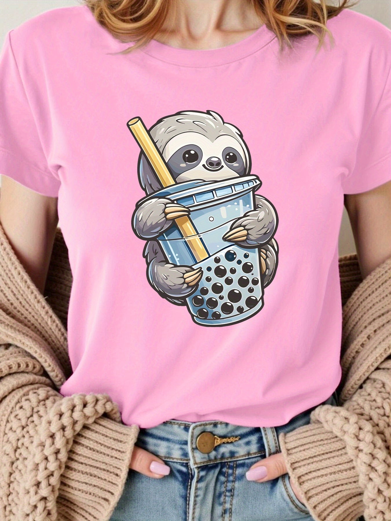 Boba Tea Sloth T-Shirt