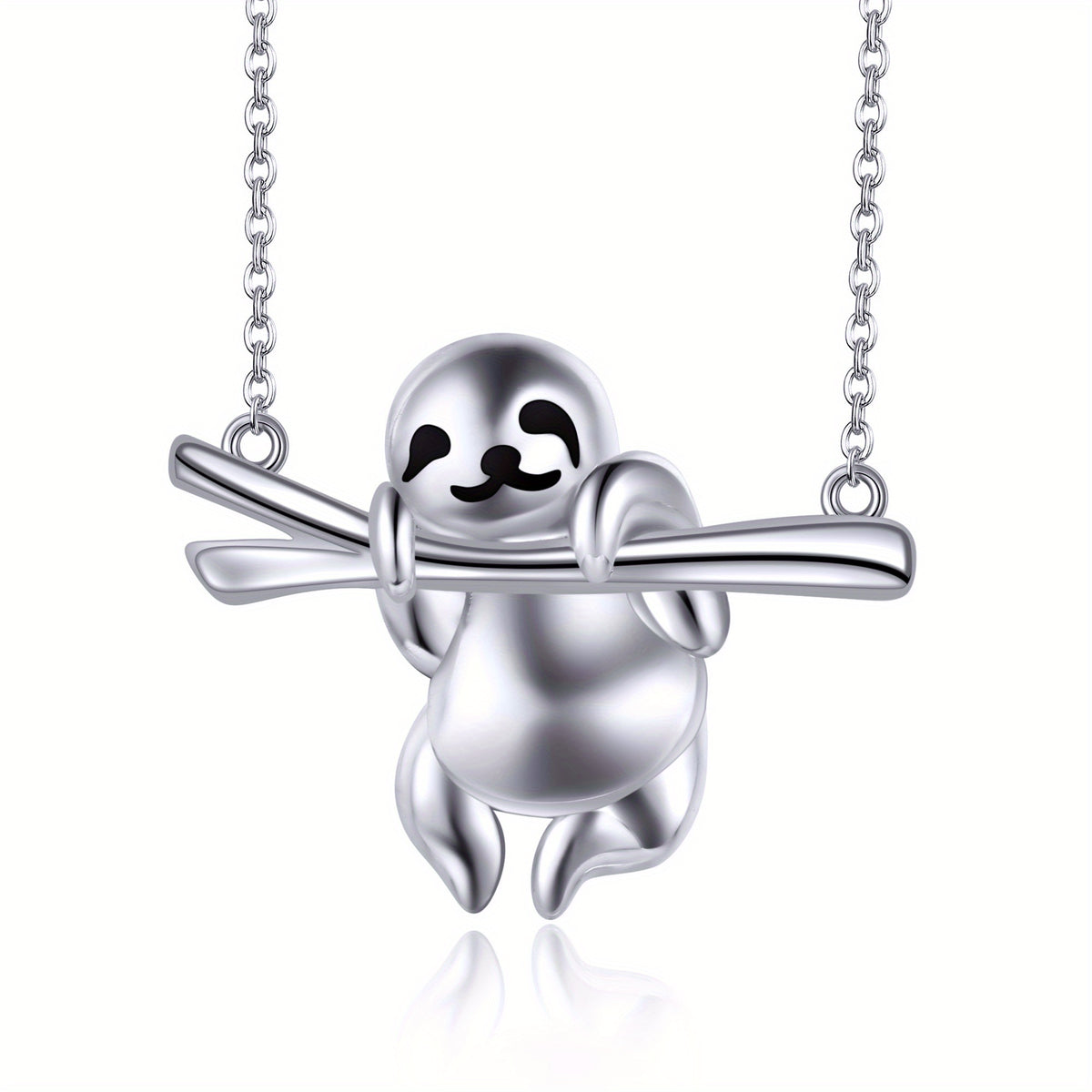 Sterling Silver Sloth Necklace product photo 1