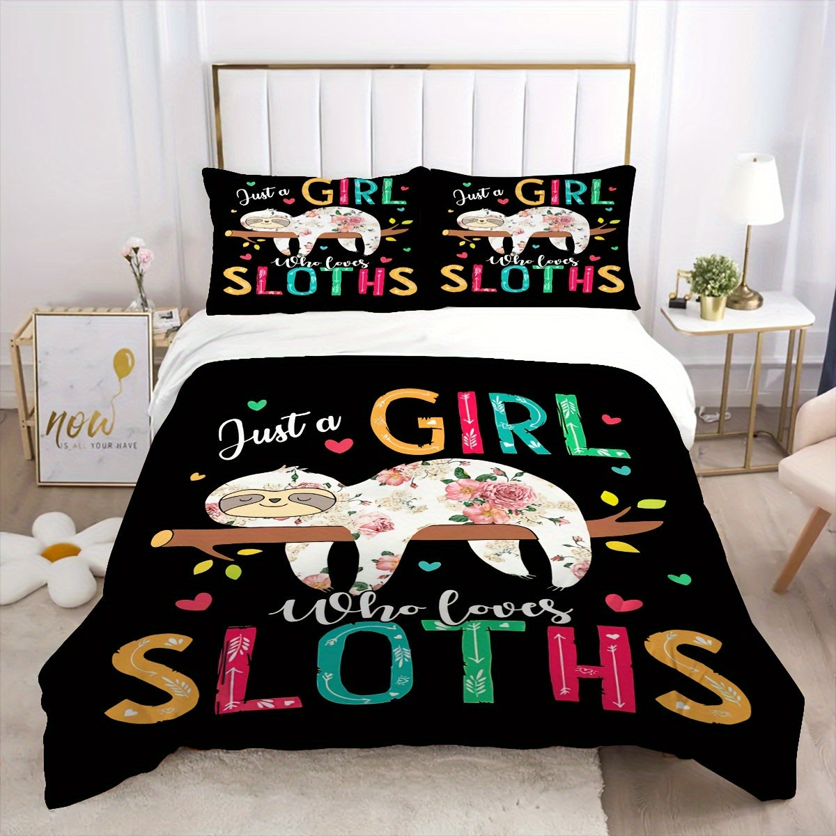 Just A Girl Who Loves Sloths Bedding Sets