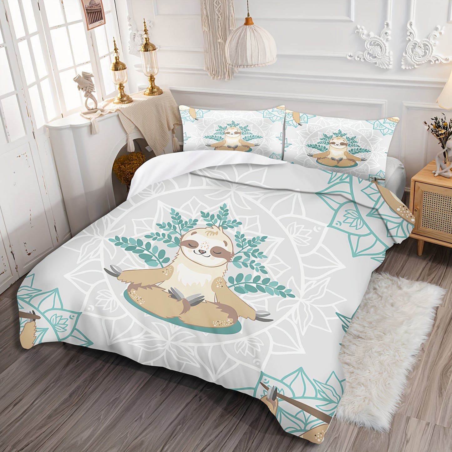 Sloth Yoga Bedding Set