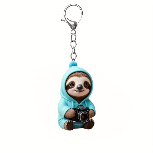 Cute 2D Acrylic Sloth Keychain