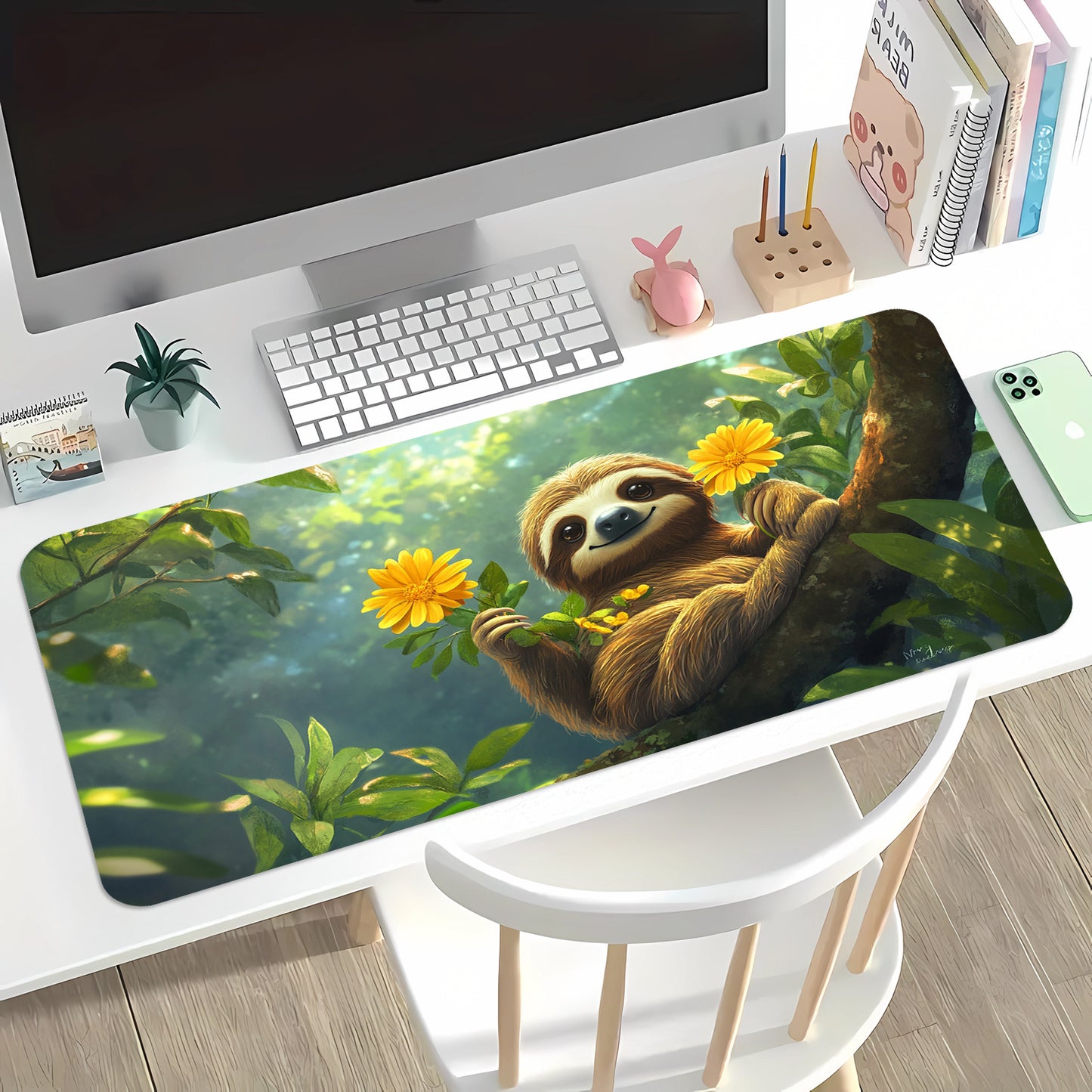 Sloth Themed Desk Mat