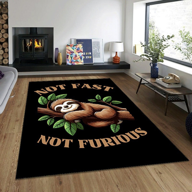 Not Fast Not Furious Sloth Carpet