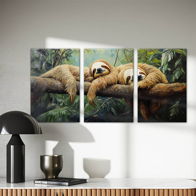 Sloth Sleeping Canvas