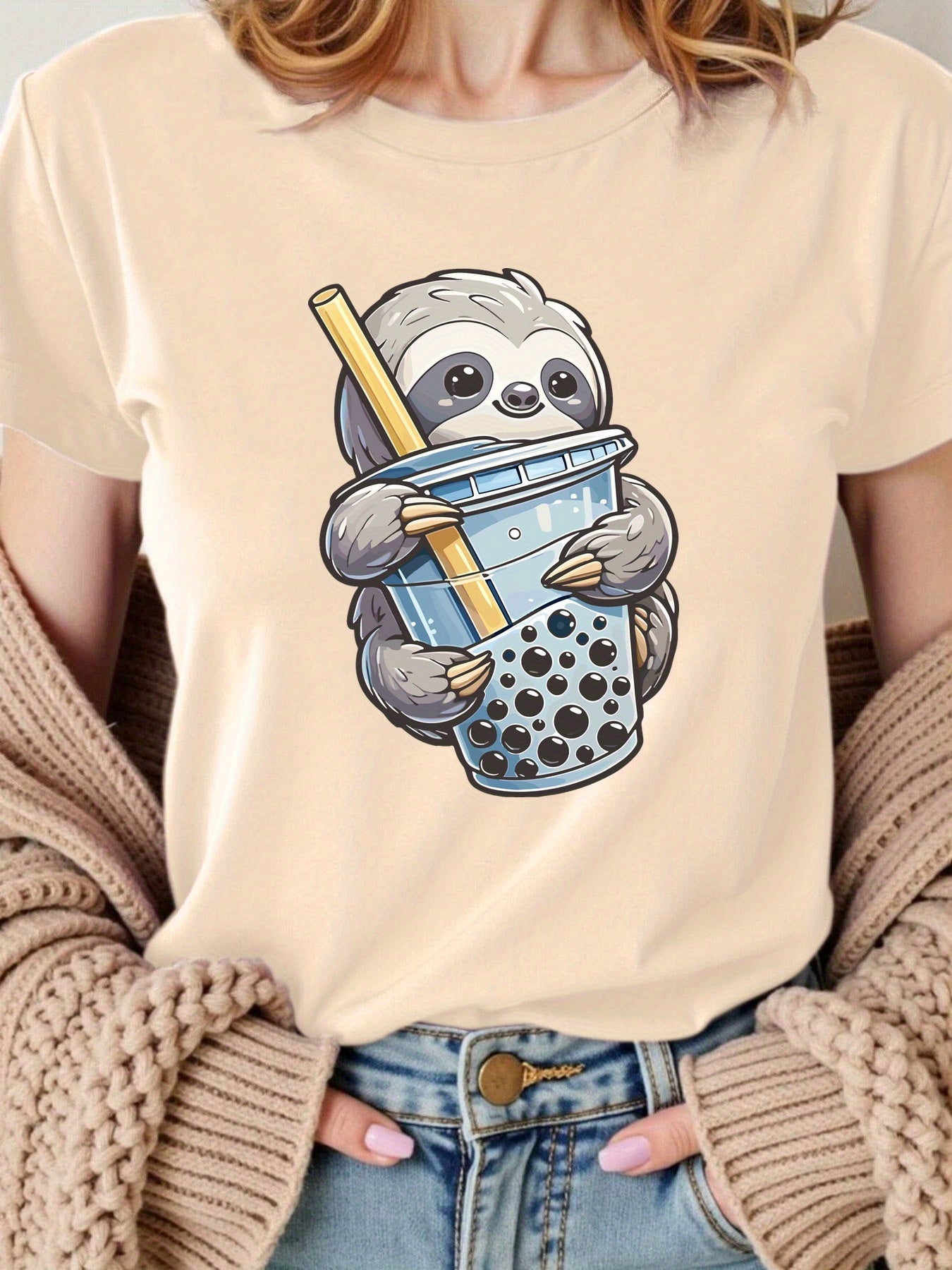 Boba Tea Sloth T-Shirt