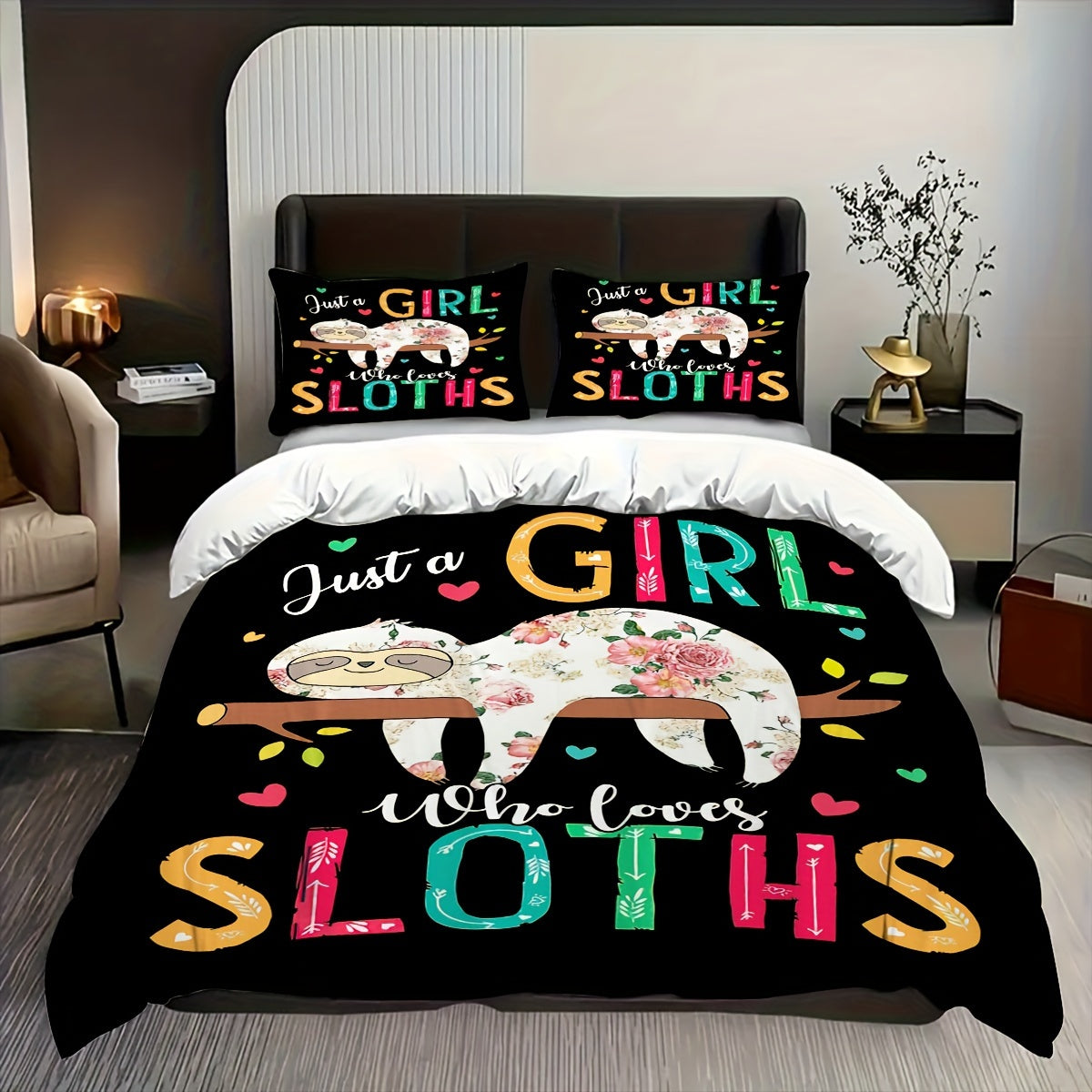 Just A Girl Who Loves Sloths Bedding Sets